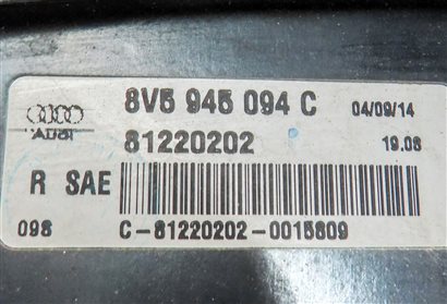 Thumbnail 6: 2015-2016 AUDI A3 S3 (8V) SEDAN CONVERTIBLE RIGHT INNER LED TAILLIGHT LIGHT LAMP