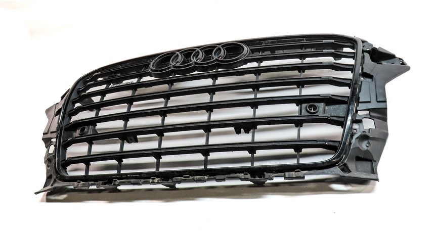 Thumbnail 2: 15-16 AUDI A3 (8V) FRONT CENTER PRIMARY HOOD GRILLE w/ EMBLEM (BLACK)