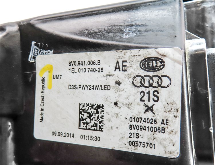 Thumbnail 9: 15-16 AUDI A3 (8V) RIGHT PASSENGER XENON HID HEADLIGHT LIGHT LAMP (8Q3 NON AFS)