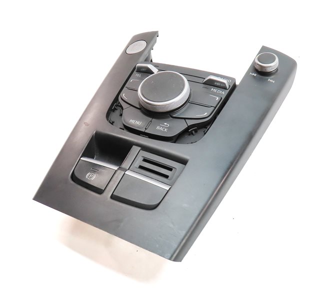 16-18 AUDI A3 E-TRON (8V 8VF) RADIO STEREO MMI CONTROL SWITCH KNOB BUTTON PANEL
