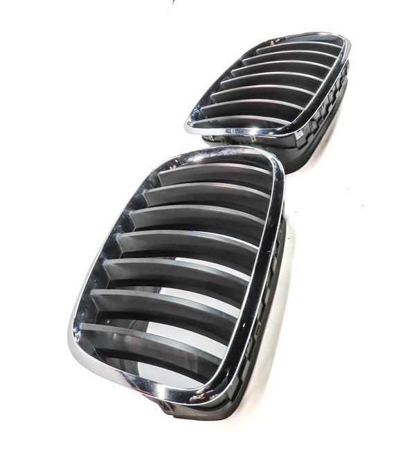 Thumbnail 3: 07-14 BMW X5 X6 X5M X6M M E70 E71 FRONT LEFT & RIGHT GRILLE AIR VENT SET/2 BLACK