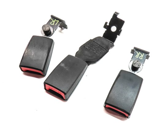 12 BMW X5 E70 REAR 2ND ROW LEFT CENTER RIGHT SEAT SEATBELT BUCKLE RECEIVER SET/3