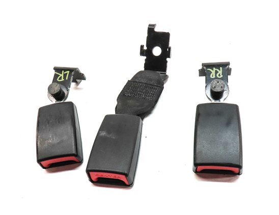 Thumbnail 2: 12 BMW X5 E70 REAR 2ND ROW LEFT CENTER RIGHT SEAT SEATBELT BUCKLE RECEIVER SET/3