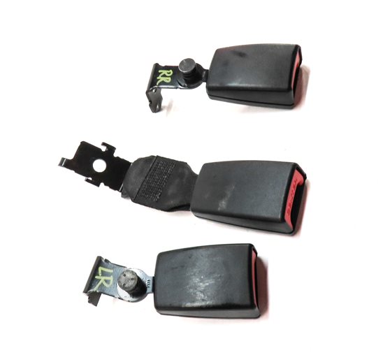 Thumbnail 4: 12 BMW X5 E70 REAR 2ND ROW LEFT CENTER RIGHT SEAT SEATBELT BUCKLE RECEIVER SET/3
