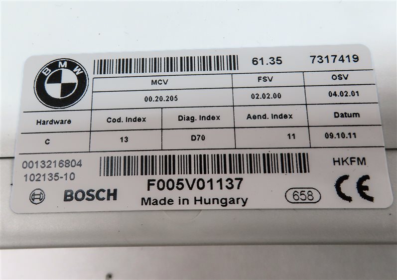 Thumbnail 5: 08-14 BMW X6 X6M (E71) REAR TRUNK LIFT HATCH GATE DOOR LIFTGATE CONTROL MODULE