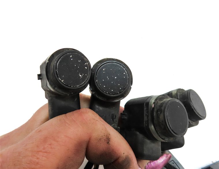 Thumbnail 6: 11 BMW X5 (E70) FRONT PARK ASSIST PDC DISTANCE CONTROL WIRE SENSOR SET/4 (Grey)