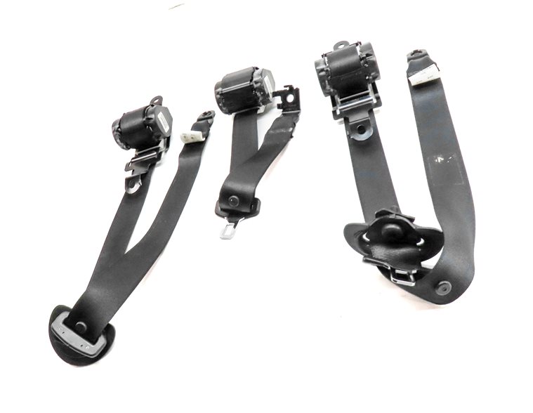 Thumbnail 2: 11 BMW X5 (E70) REAR 2ND ROW LEFT CENTER RIGHT SEATBELT RETRACTOR SET/3 (Black)