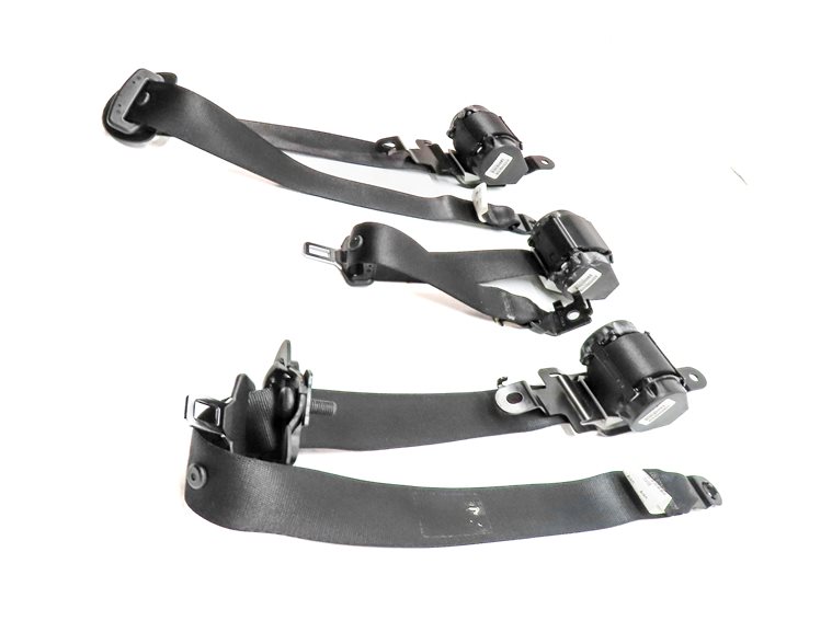 Thumbnail 3: 11 BMW X5 (E70) REAR 2ND ROW LEFT CENTER RIGHT SEATBELT RETRACTOR SET/3 (Black)