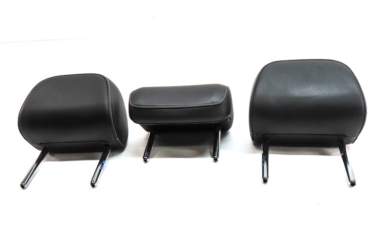 Thumbnail 2: 15-16 AUDI A3 8V REAR LEFT CENTER RIGHT SEAT SLINE HEADREST SET/3 (Black/Silver)