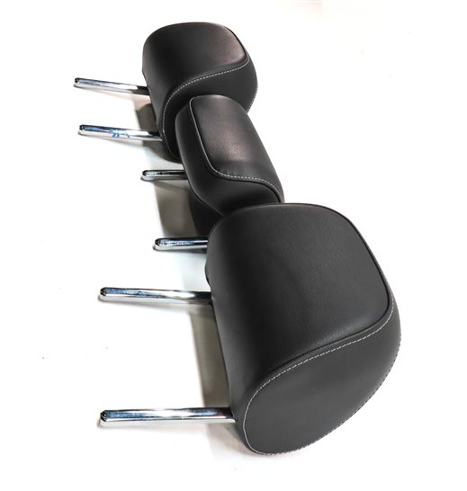 Thumbnail 3: 15-16 AUDI A3 8V REAR LEFT CENTER RIGHT SEAT SLINE HEADREST SET/3 (Black/Silver)