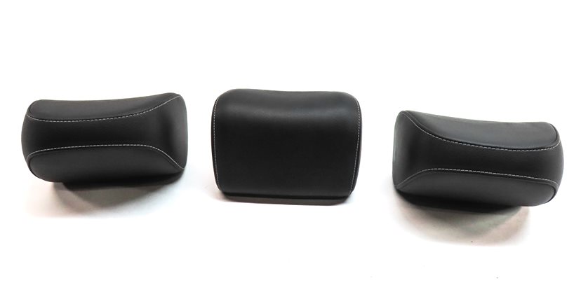 Thumbnail 5: 15-16 AUDI A3 8V REAR LEFT CENTER RIGHT SEAT SLINE HEADREST SET/3 (Black/Silver)