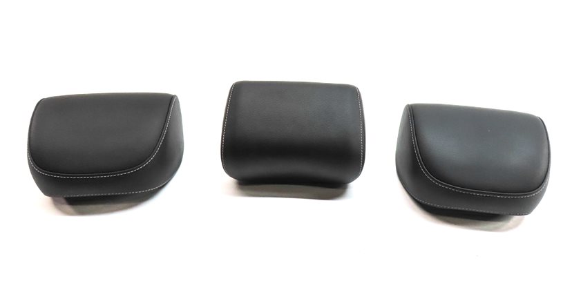 Thumbnail 6: 15-16 AUDI A3 8V REAR LEFT CENTER RIGHT SEAT SLINE HEADREST SET/3 (Black/Silver)