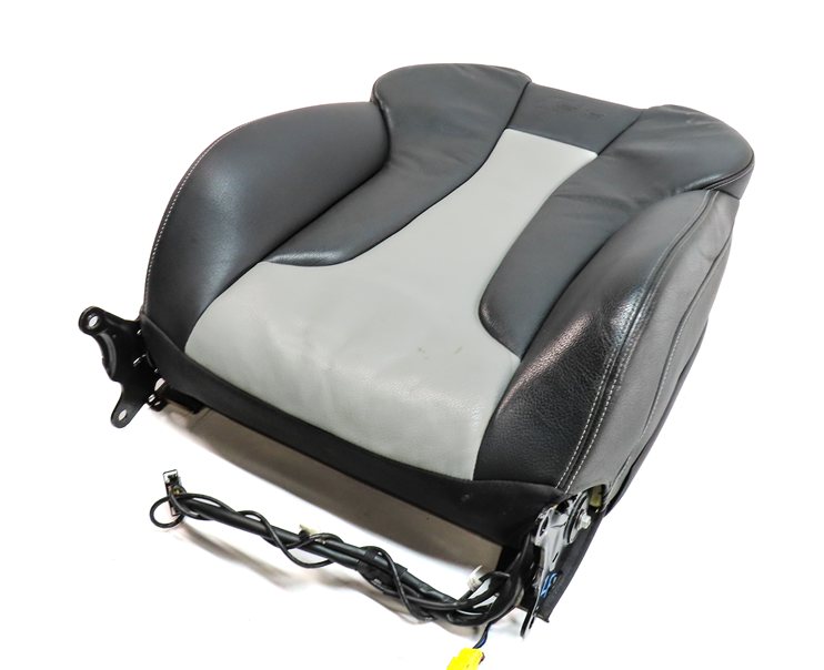 2015 AUDI S3 (8V) FRONT LEFT DRIVER UPPER SPORT SEAT BACK w/HEAT (Black/Silver)