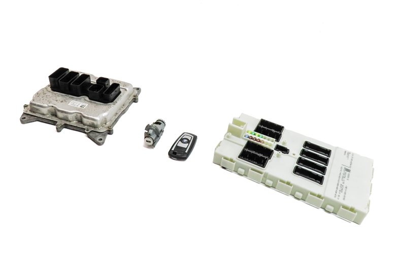 13-18 BMW 328i 428i 528i X3 X4 (F30 F32) 2.0L N26 ENGINE DME BCM MODULE KEY SET