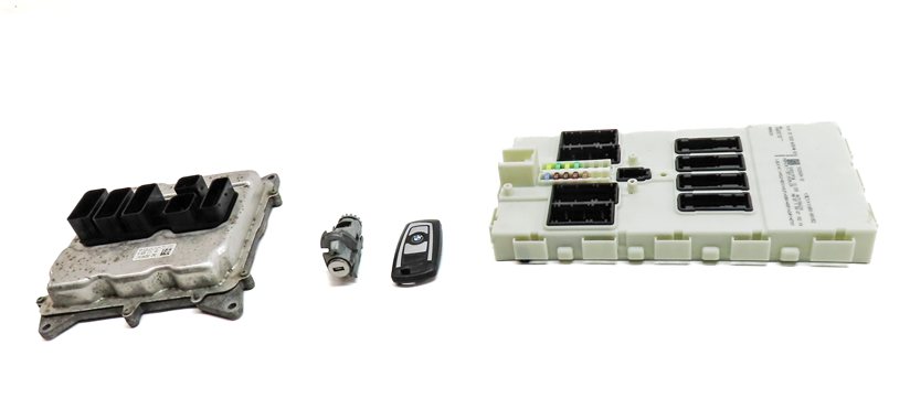 Thumbnail 2: 13-18 BMW 328i 428i 528i X3 X4 (F30 F32) 2.0L N26 ENGINE DME BCM MODULE KEY SET