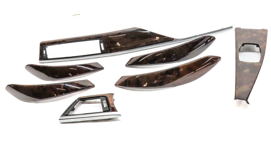 Thumbnail 2: 14 BMW 328IGT (F34) FRONT INTERIOR DASH DOOR CENTER CONSOLE TRIM SET/7 (Walnut)