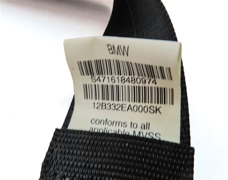 Thumbnail 9: 13 BMW X5 (E70) REAR 2ND ROW LEFT CENTER RIGHT SEATBELT RETRACTOR SET/3 (Black)