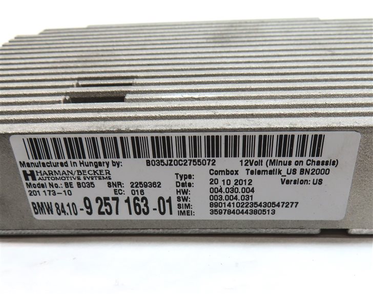 Thumbnail 7: 10-14 BMW 335i X5 X6 (E70 E71 E90) BLUETOOTH TELEMATICS COMBOX CONTROL MODULE
