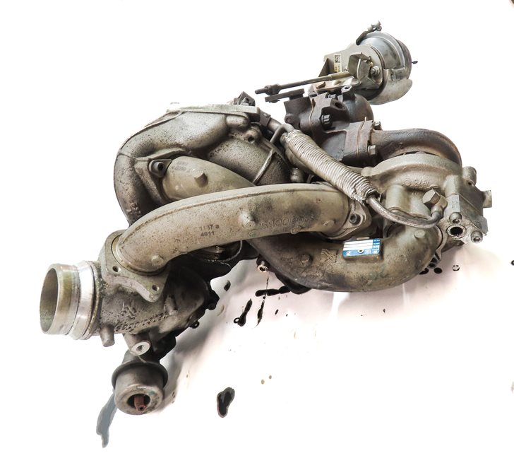 Thumbnail 3: 2009-2013 BMW X5 (E70) 3.0L M57Y DIESEL ENGINE UPPER & LOWER TURBOCHARGER