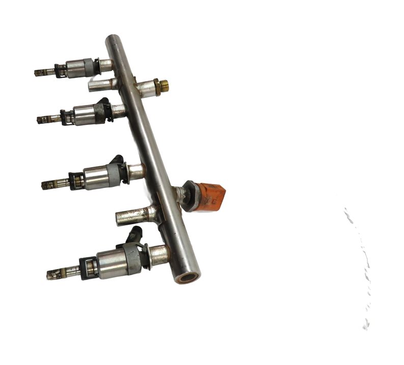 Thumbnail 3: 2013 AUDI A5 (B8 8T) 2.0L (CPMA) ENGINE MOTOR FUEL INJECTOR SET/4 w/ FUEL RAIL