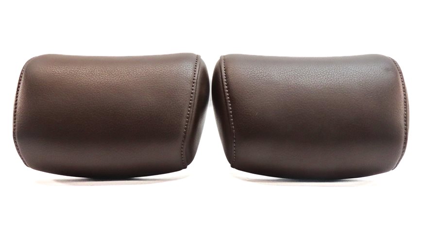 Thumbnail 2: 12-17 AUDI A5 S5 (B8 8T) REAR LEFT & RIGHT SEAT HEADREST HEAD REST SET/2 (Brown)