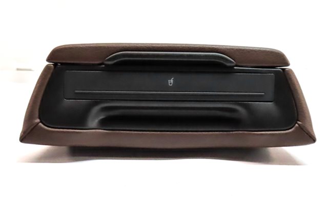 Thumbnail 2: 2013 AUDI A5 (B8 8T) REAR CENTER CONSOLE FOLDING SEAT BACK CUPHOLDER (Brown)