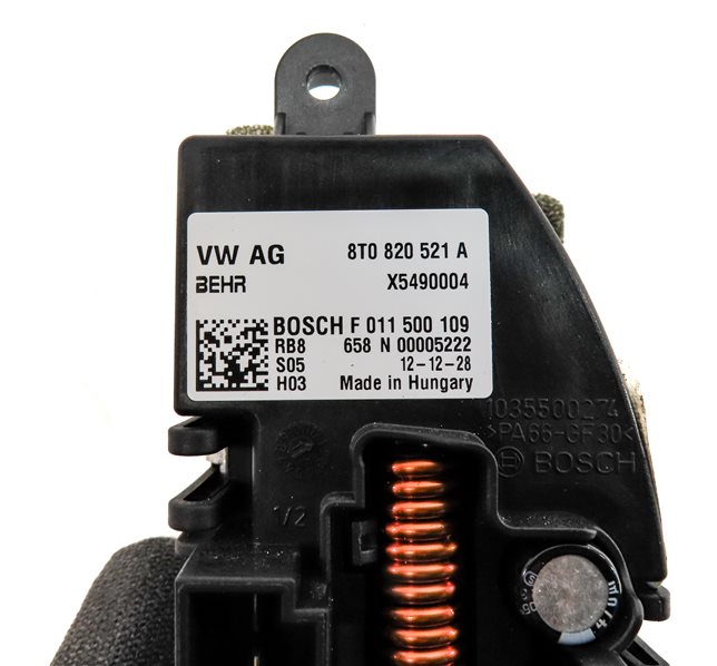 Thumbnail 5: 13-17 AUDI A4 S4 A5 S5 Q5 (B8 8K 8T 8R) FRONT HEATER A/C BLOWER MOTOR RESISTOR