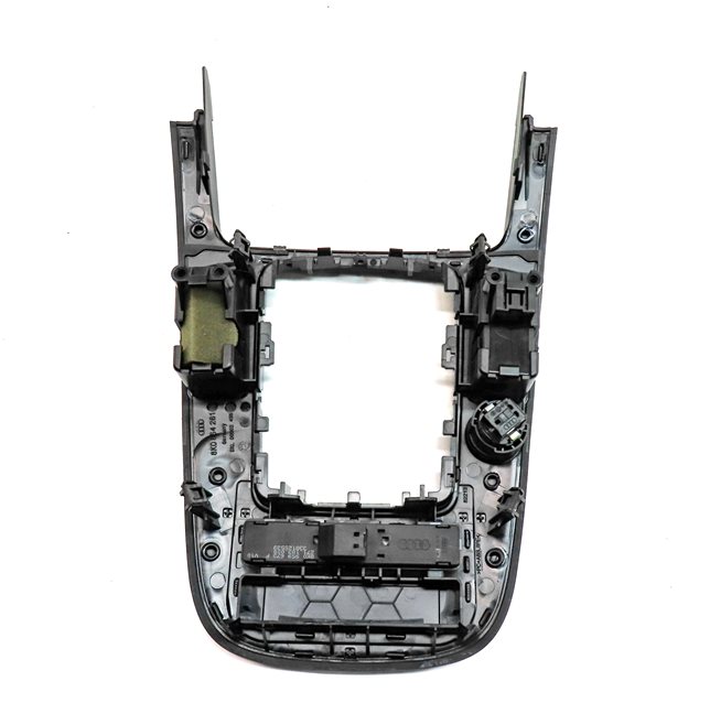 Thumbnail 4: 13 AUDI A5 B8 8T CENTER CONSOLE SHIFTER TRIM w/ START/STOP PARKING BRAKE BUTTON