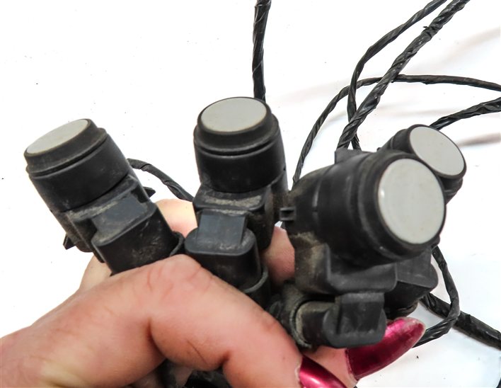 Thumbnail 4: 12 BMW M3 (E90) REAR PARK ASSIST PDC DISTANCE CONTROL WIRE SENSOR SET/4 (White)