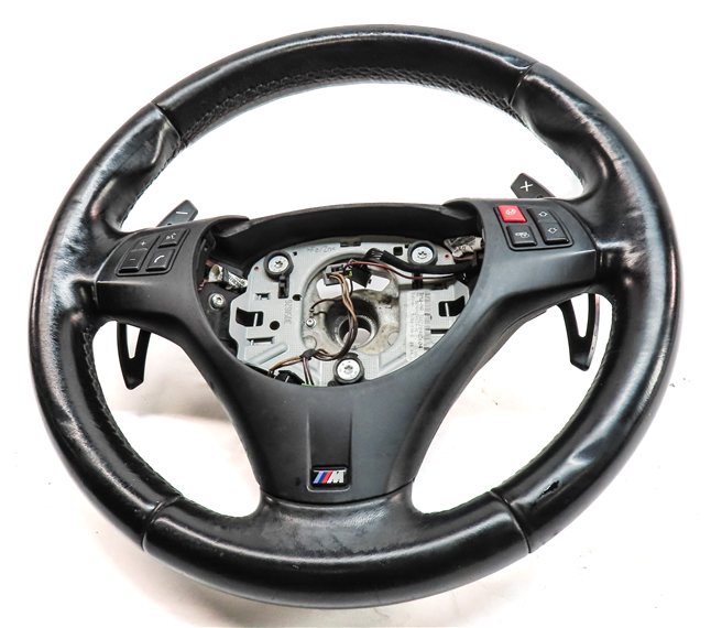 Thumbnail 2: 2008-2013 BMW M3 E90 FRONT LEFT DRIVER SPORT STEERING WHEEL w/ SHIFT PADDLES