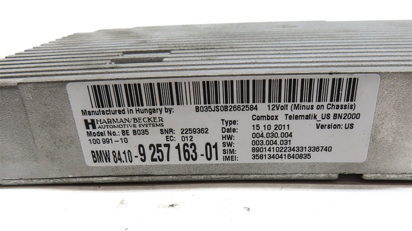 Thumbnail 3: 2012 BMW M3 (E90) BLUETOOTH COMBOX COMMUNICATION CONTROL MODULE