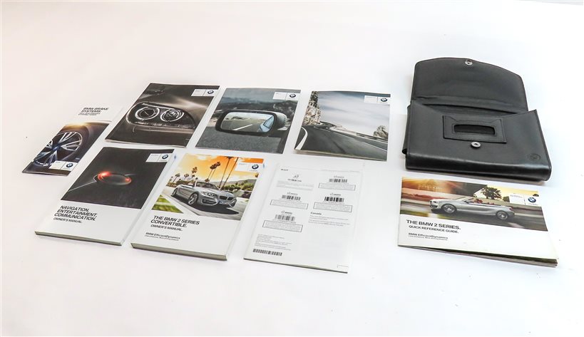 2015 BMW 228I (F23) 2.0L (N20) OWNERS MANUAL BOOKLET SET/9 w/ CASE