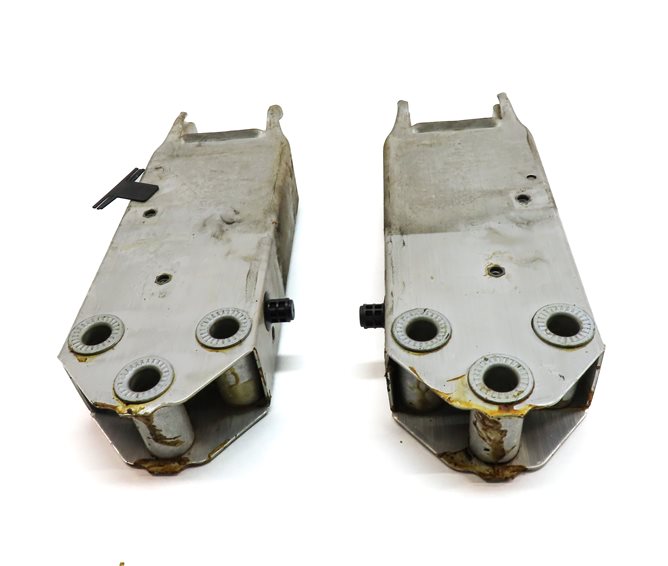 Thumbnail 2: 11-16 BMW 528i 535i 550i M5 FRONT BUMPER REINFORCEMENT IMPACT BAR BRACKET SET/2