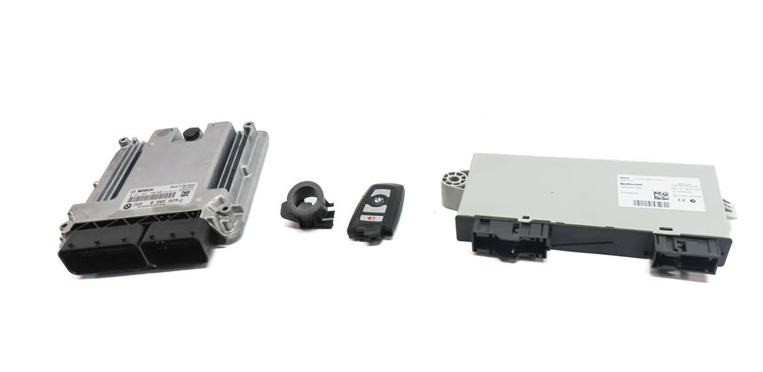 Thumbnail 2: 14-15 BMW 535D 740D X5 F01 F02 F10 F15 3.0L N57 DIESEL ENGINE DDE MODULE KEY SET