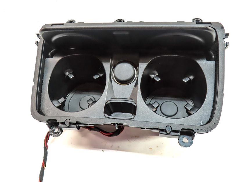 Thumbnail 6: 2015 BMW 535D (F10) FRONT CENTER CONSOLE WOOD TRIM DUAL CUPHOLDER w/ 12V SOCKET