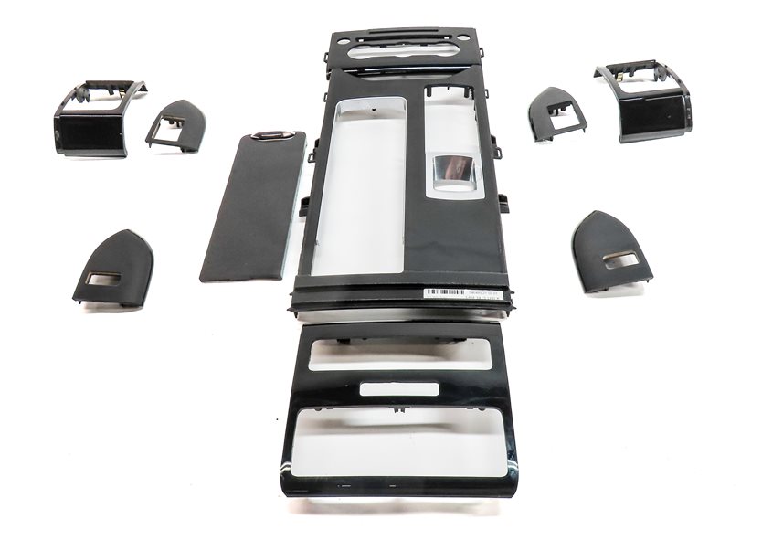 14 ROVER SPORT L494 INTERIOR DASH DOOR CENTER CONSOLE TRIM SET/10 (PIANO BLACK)