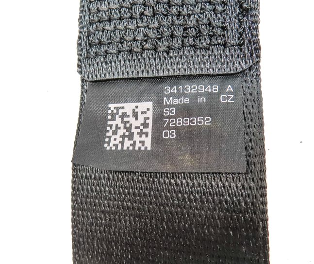 Thumbnail 7: 13 BMW 640I GRAN COUPE F06 REAR LEFT CENTER RIGHT SEAT SEATBELT RETRACTOR SET/3