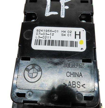 Thumbnail 5: 10-19 BMW 5 6 M5 M6 (F06 F10 F12 F13) LEFT DRIVER PFOLD WINDOW SWITCH w/ SHADE