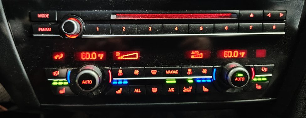 Thumbnail 2: 12-19 BMW 640i 650i M6 ///M (F06 F12 F13) FRONT HEATER A/C TEMPERATURE CONTROL