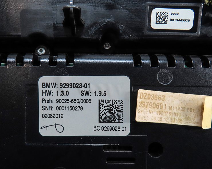 Thumbnail 7: 12-19 BMW 640i 650i M6 ///M (F06 F12 F13) FRONT HEATER A/C TEMPERATURE CONTROL