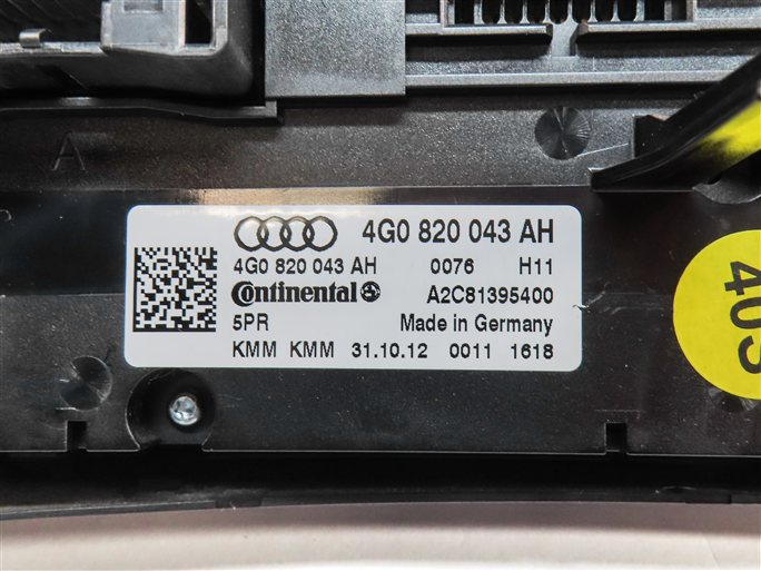 Thumbnail 6: 12-15 AUDI A6 A7 S6 S7 (C7) FRONT A/C SEAT HEATER CLIMATE CONTROL PANEL (3 KNOB)