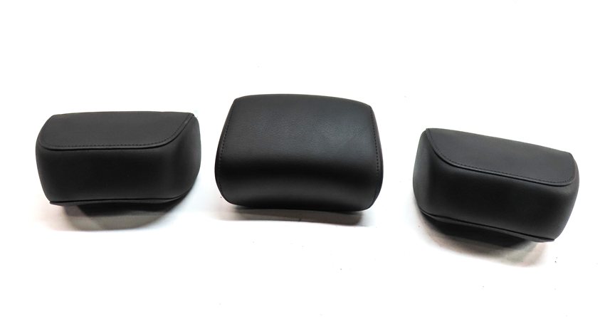 Thumbnail 6: 13-16 A4 S4 12-18 A6 S6 C7 B8 REAR LEFT CENTER RIGHT SEAT HEADREST SET 2 (Black)