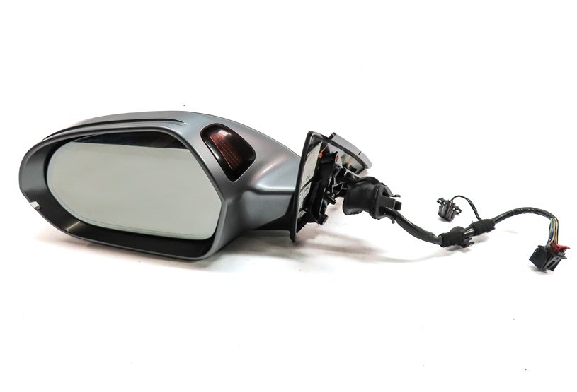 Thumbnail 3: 2012-2013 AUDI A6 (C7 4G) LEFT DRIVER MEMORY HEAT BLIND SPOT DOOR MIRROR (Gray)