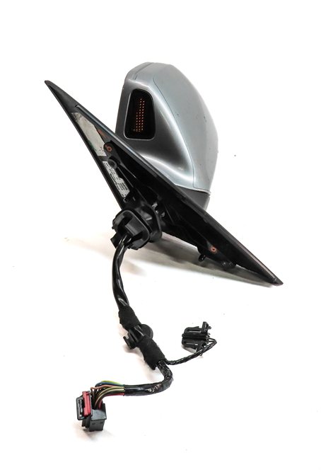 Thumbnail 4: 2012-2013 AUDI A6 (C7 4G) LEFT DRIVER MEMORY HEAT BLIND SPOT DOOR MIRROR (Gray)