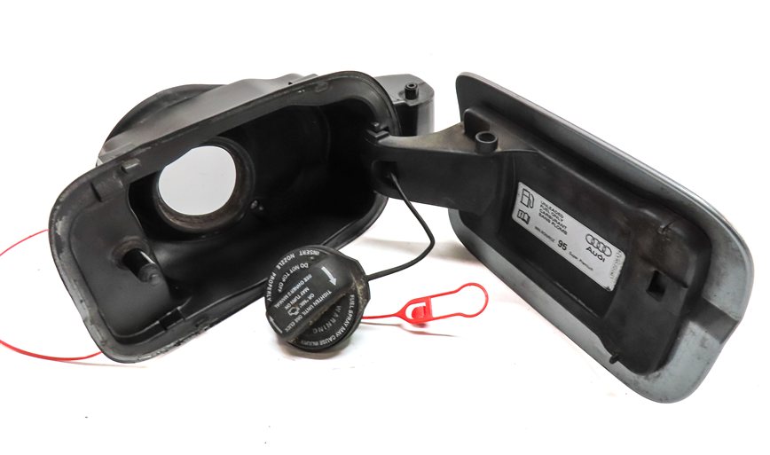 Thumbnail 5: 2012-2018 AUDI A6 S6 (C7) FUEL TANK DOOR LID COVER TRIM w/ HOUSING (Gray)
