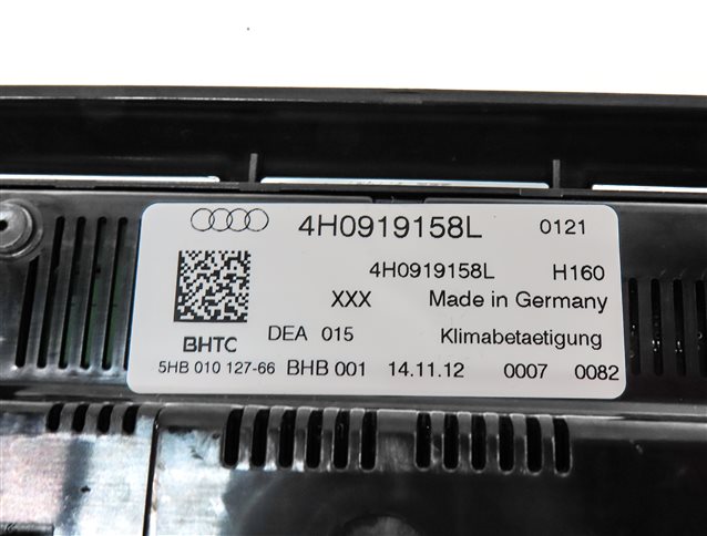 Thumbnail 8: 11-14 AUDI A8 S8 (D4 4H) REAR HEAT AIR AC HVAC CLIMATE CONTROL PANEL