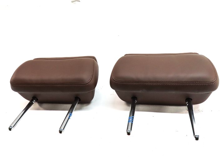 Thumbnail 2: 11-15 AUDI A8 S8 D4 4H REAR LEFT & RIGHT SEAT BACK HEADREST SET/2 (Brown)