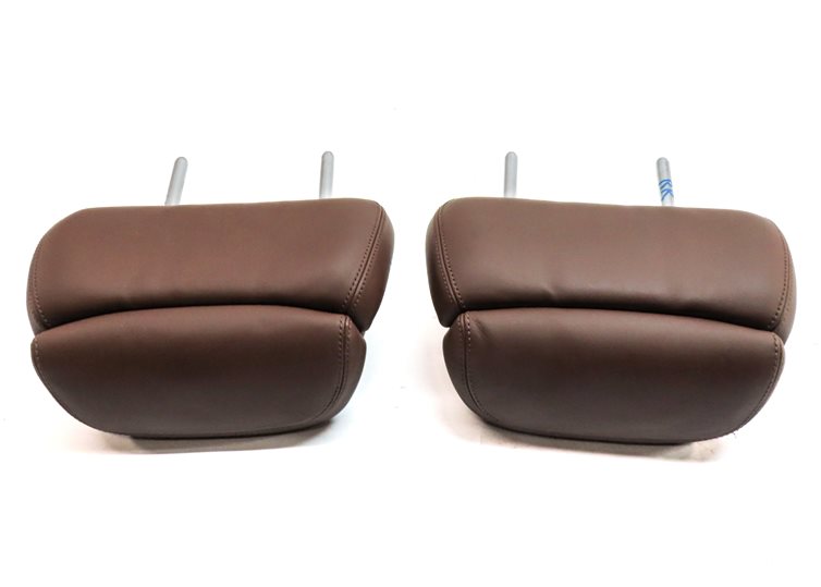 Thumbnail 5: 11-15 AUDI A8 S8 D4 4H REAR LEFT & RIGHT SEAT BACK HEADREST SET/2 (Brown)
