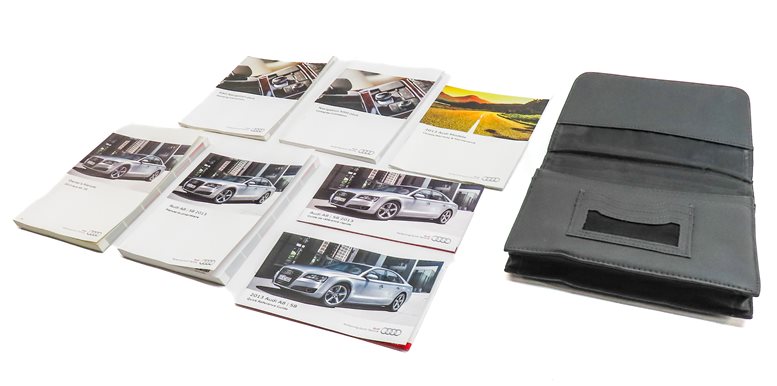 2013 AUDI A8 (D4 4H) 4.0L (CEUA) ENGINE OWNERS MANUAL BOOKLET SET/8 w/ CASE