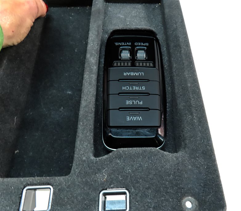 Thumbnail 12: 11-18 AUDI A8 S8 D4 4H REAR CENTER SEAT BACK CONSOLE ARMREST w/ MASSAGE (Brown)